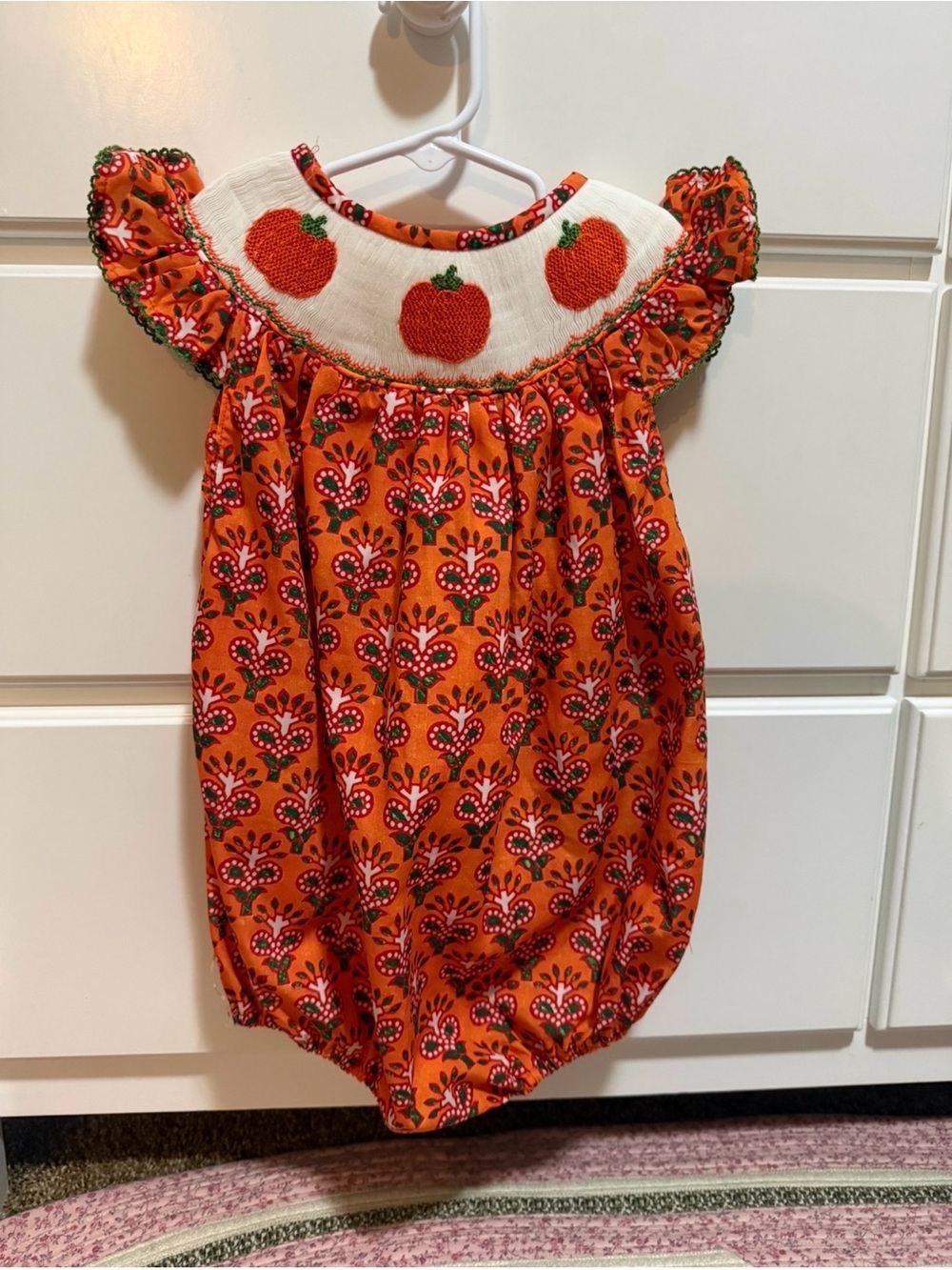 Poppy Kids pumpkin smock bubble